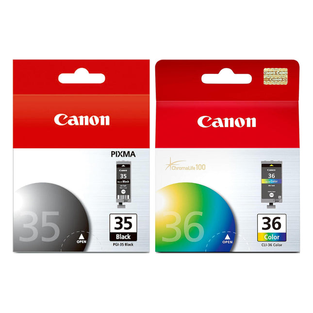 Canon PGI-35 / CLI-36 Original Ink Cartridge Combo – Black & Colour, 2-Pack