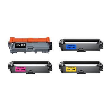 Compatible Brother TN221 BK TN225 C/Y/M High Yield Combo Pack
