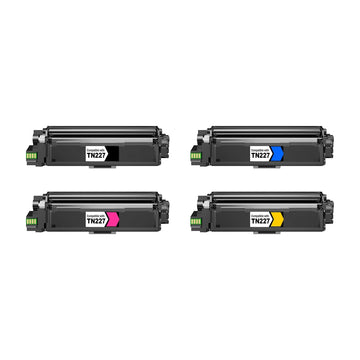 Compatible Brother TN227 BK/C/Y/M Combo Pack