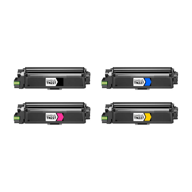 Compatible Brother TN227 BK/C/Y/M Combo Pack