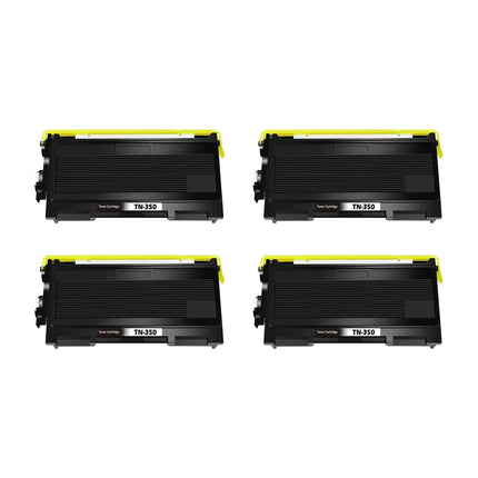 Brother TN350 Compatible Black Toner Cartridge Standard Yield – 4 Pack