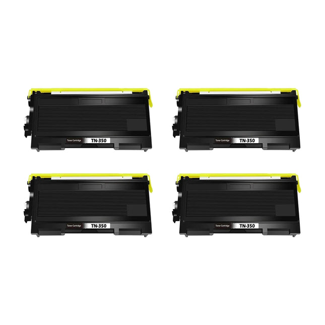 Brother TN350 Compatible Black Toner Cartridge Standard Yield – 4 Pack