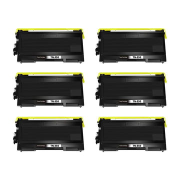 Brother TN350 Compatible Black Toner Cartridge Standard Yield – 6 Pack