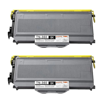 Brother TN360 Compatible Black Toner Cartridge High Yield – 2 Pack