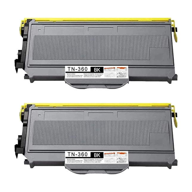 Brother TN360 Compatible Black Toner Cartridge High Yield – 2 Pack