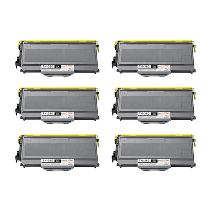 Brother TN360 Compatible Black Toner Cartridge High Yield – 6 Pack