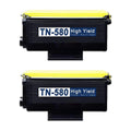 Brother TN580 Compatible Black Toner Cartridge High Yield – 2 Pack