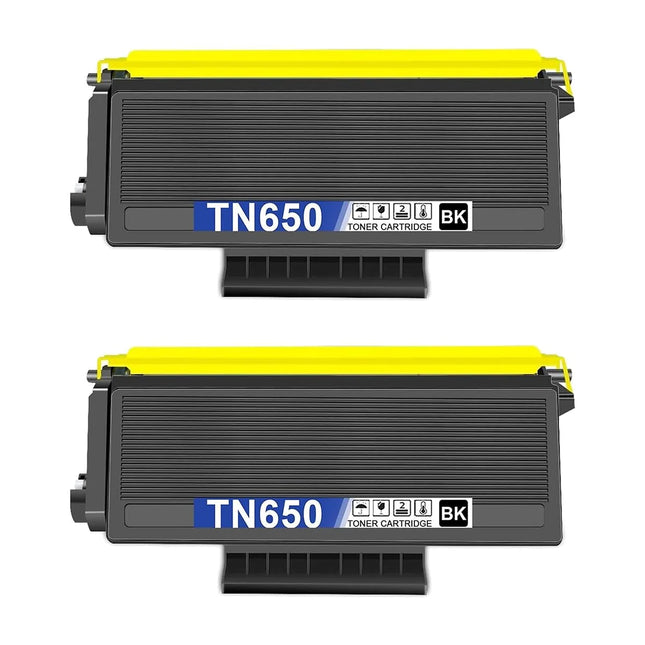 Brother TN650 Compatible Black Toner Cartridge High Yield – 2 Pack