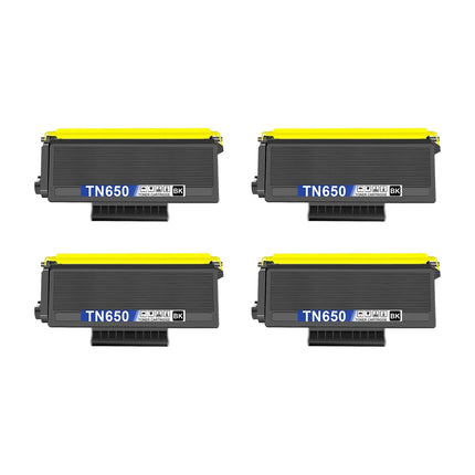 Brother TN650 Compatible Black Toner Cartridge High Yield – 4 Pack