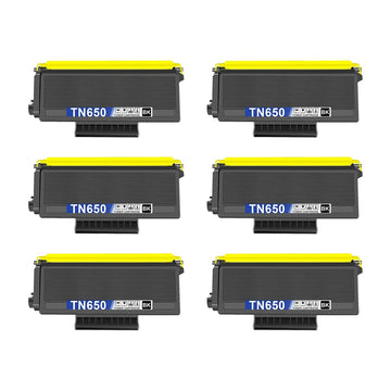 Brother TN650 Compatible Black Toner Cartridge High Yield – 6 Pack