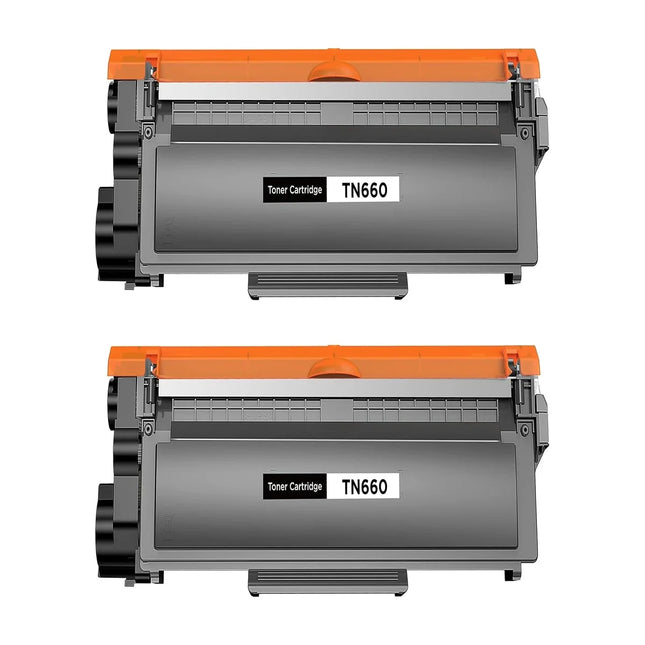 Brother TN660 Compatible Black Toner Cartridge High Yield – 2 Pack