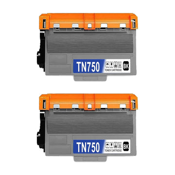 Brother TN750 Compatible Black Toner Cartridge High Yield – 2 Pack
