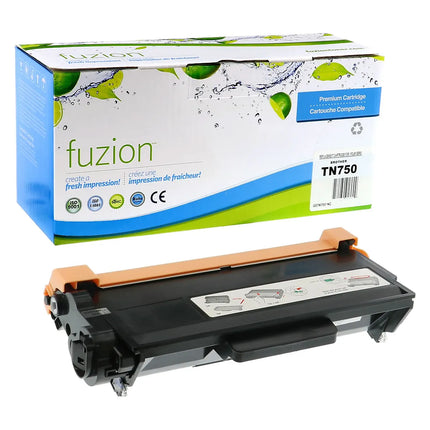 Compatible Brother TN750 High-Yield Black Toner Cartridge – Fuzion