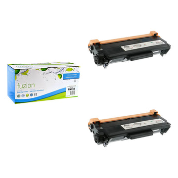 Compatible Brother TN750 High-Yield Black Toner Cartridges – Fuzion, 2-Pack