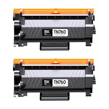 Brother TN760 Compatible Black Toner Cartridge High Yield – 2 Pack