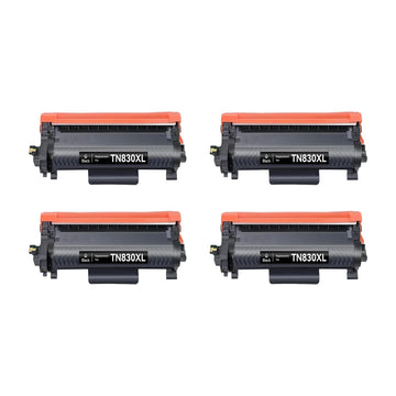 Brother TN830XL Compatible Black Toner Cartridge High Yield – 4 Pack