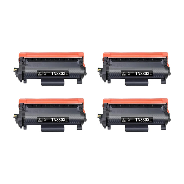 Brother TN830XL Compatible Black Toner Cartridge High Yield – 4 Pack
