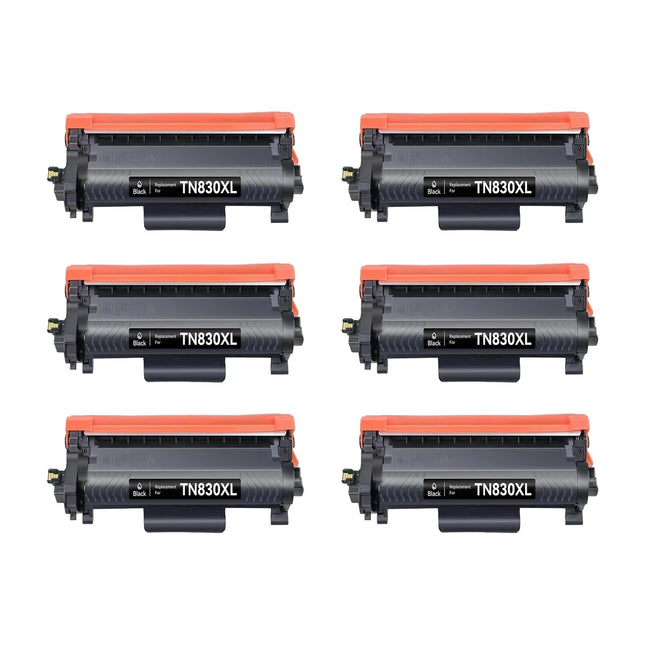 Brother TN830XL Compatible Black Toner Cartridge High Yield – 6 Pack