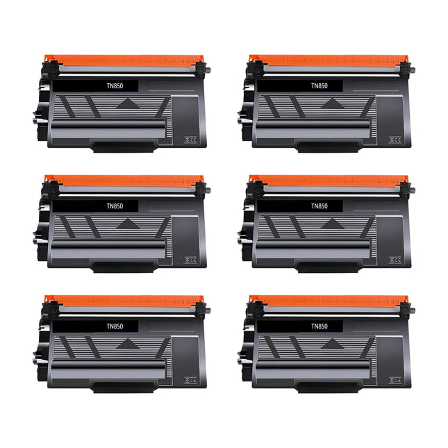 Brother TN850 Compatible Black Toner Cartridge High Yield – 6 Pack