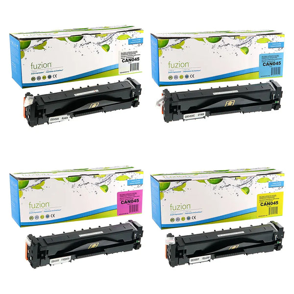 Compatible Canon 045H High-Yield Colour Toner Cartridges – Fuzion, 4-Pack