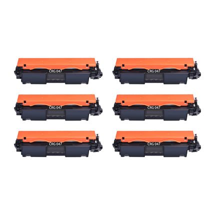Canon 047 Compatible Black Toner Cartridge, 2164C001AA, 6 Pack