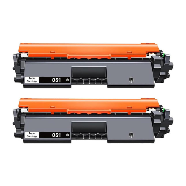 Canon 051 Compatible Black Toner Cartridge, 2168C001, 2 Pack