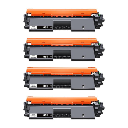 Canon 051 Compatible Black Toner Cartridge, 2168C001, 4 Pack