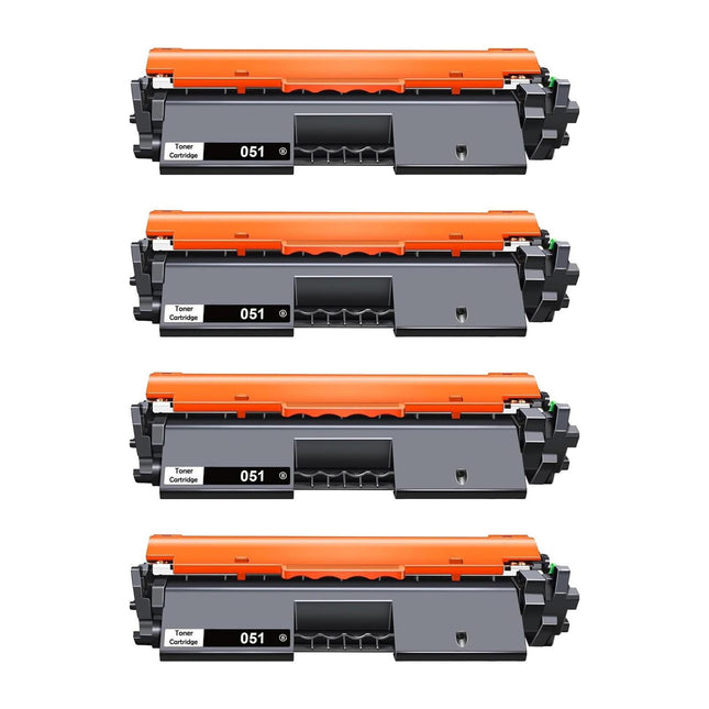 Canon 051 Compatible Black Toner Cartridge, 2168C001, 4 Pack