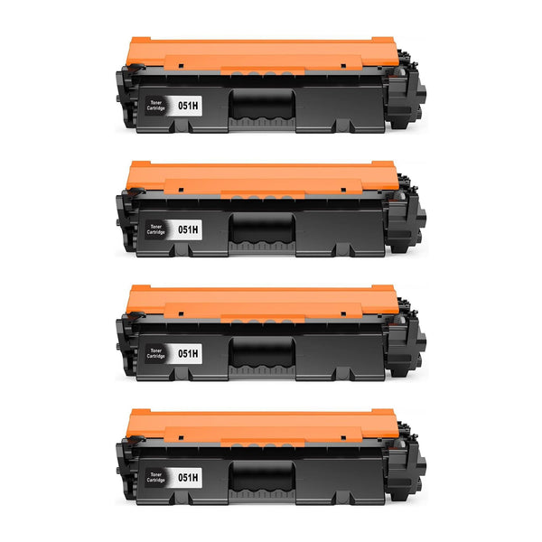 Canon 051H Compatible High Yield Black Toner Cartridge (2169C001) – 4-Pack