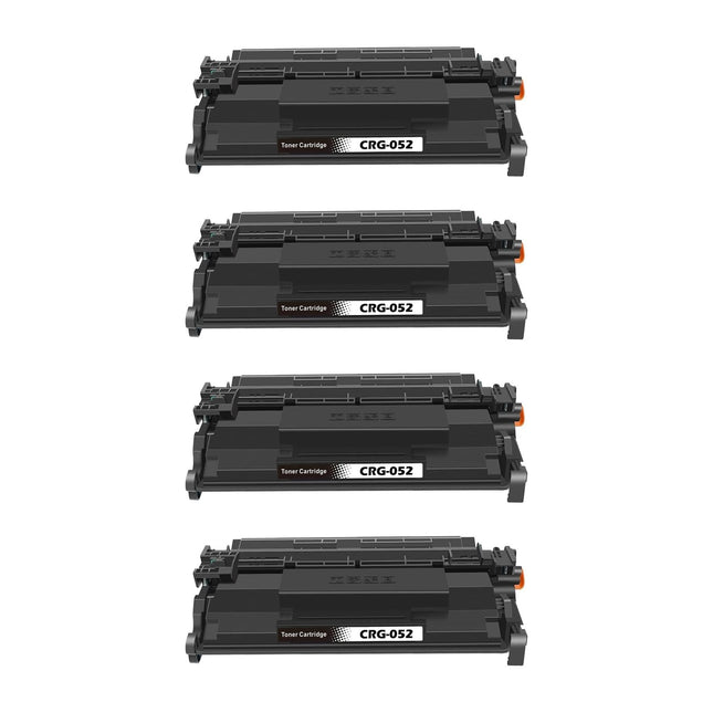 Canon 052 Compatible Black Toner Cartridge, 2199C001, 4 Pack