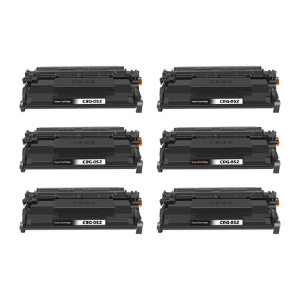 Canon 052 Compatible Black Toner Cartridge, 2199C001, 6 Pack