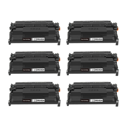 Canon 052H Compatible Black Toner Cartridge, 2200C001, High Yield, 6 Pack