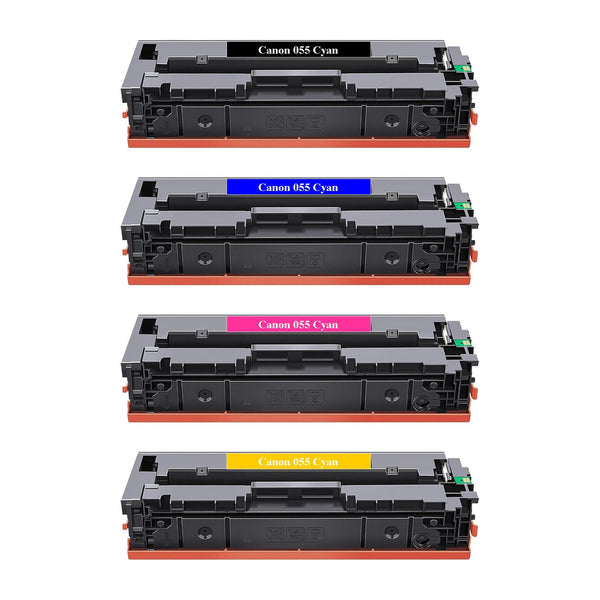 Canon 055 Compatible Toner Cartridge Combo – BK/C/M/Y, 4-Pack