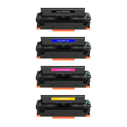 Canon 055H Compatible Toner Cartridge, BK.C.Y.M Multi Pack
