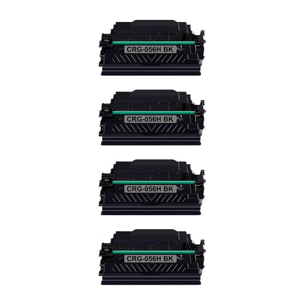Canon 056H Compatible Black Toner Cartridge, 3008C001, High Yield, 4 Pack