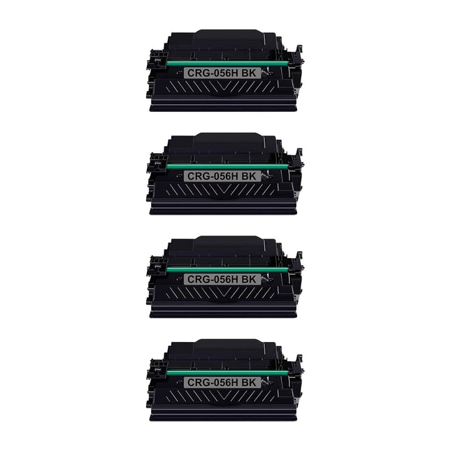 Canon 056H Compatible Black Toner Cartridge, 3008C001, High Yield, 4 Pack
