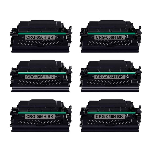 Canon 056H Compatible High Yield Black Toner Cartridge (3008C001) – 6-Pack