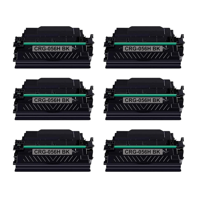 Canon 056H Compatible Black Toner Cartridge, 3008C001, High Yield, 6 Pack