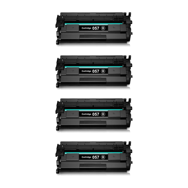 Canon 057 Compatible Black Toner Cartridge, 3009C001, 4 Pack
