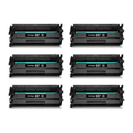 Canon 057 Compatible Black Toner Cartridge, 3009C001, 6 Pack