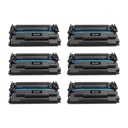 Canon 057H Compatible Black Toner Cartridge, 3010C001, High Yield, 6 Pack
