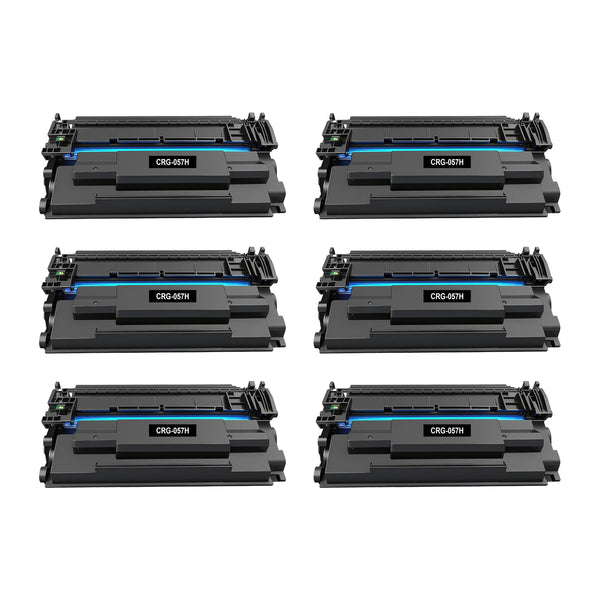 Canon 057H Compatible High Yield Black Toner Cartridge (3010C001) – 6-Pack