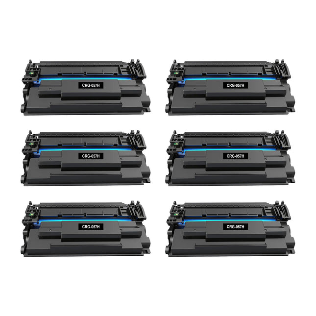 Canon 057H Compatible Black Toner Cartridge, 3010C001, High Yield, 6 Pack