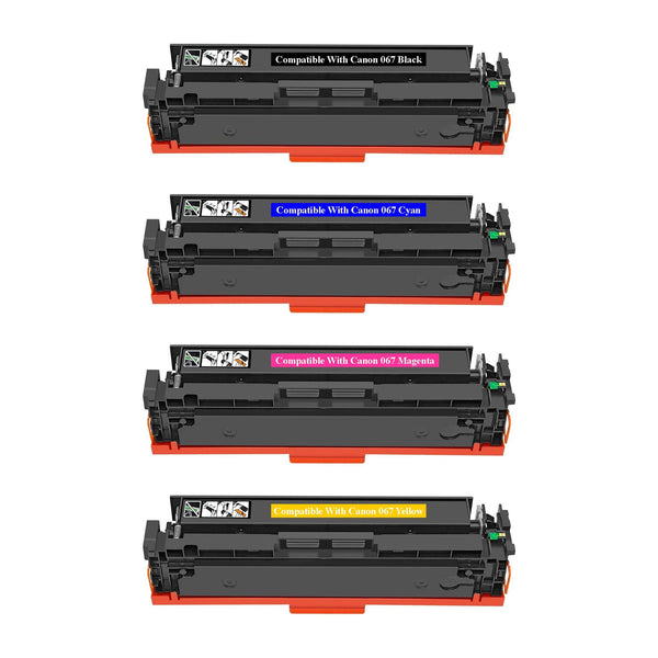 Canon 067 Compatible Toner Cartridge Combo – BK/C/M/Y, 4-Pack