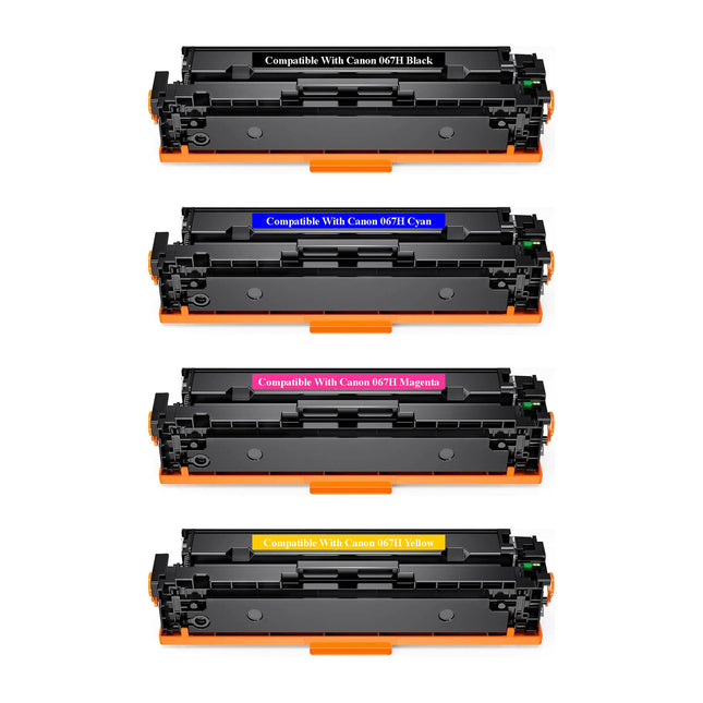Canon 067H Compatible Toner Cartridge Combo, BK.C.Y.M