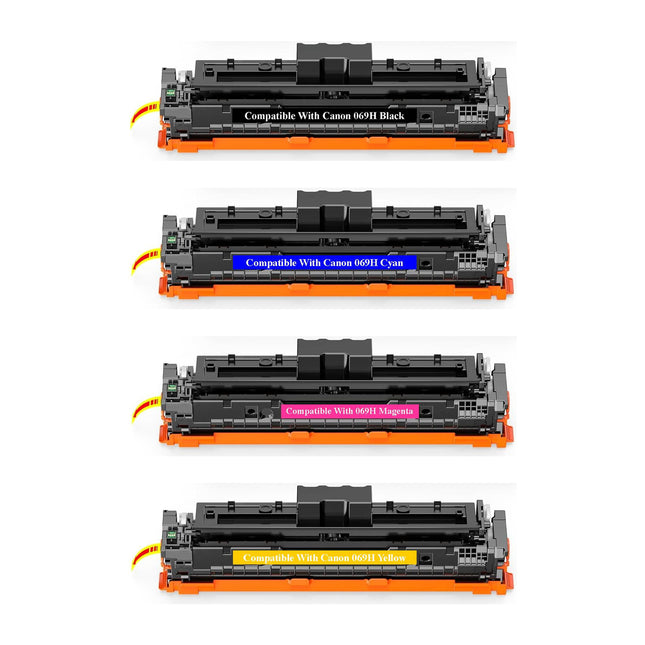 Canon 069H Compatible Toner Cartridge Combo, BK.C.Y.M