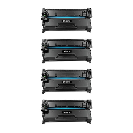 Canon 070 Compatible Black Toner Cartridge, 5639C001, 4 Pack