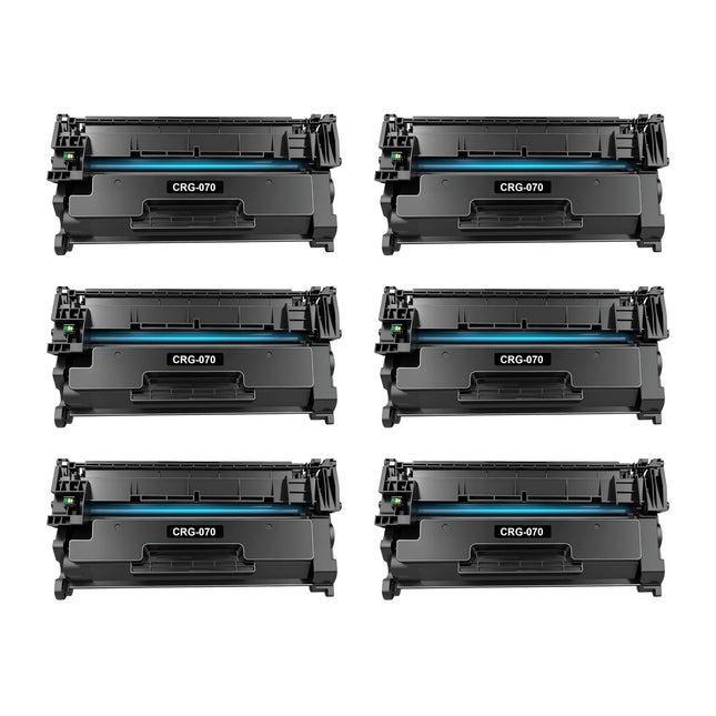 Canon 070 Compatible Black Toner Cartridge, 5639C001, 6 Pack