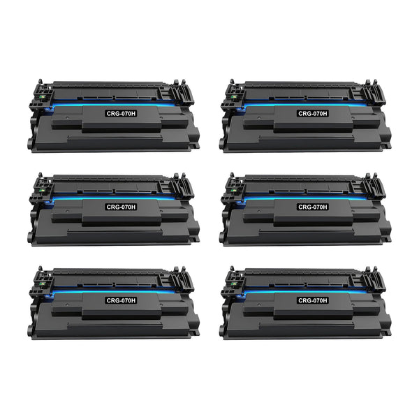 Canon 070H Compatible High Yield Black Toner Cartridge (5640C001) – 6-Pack