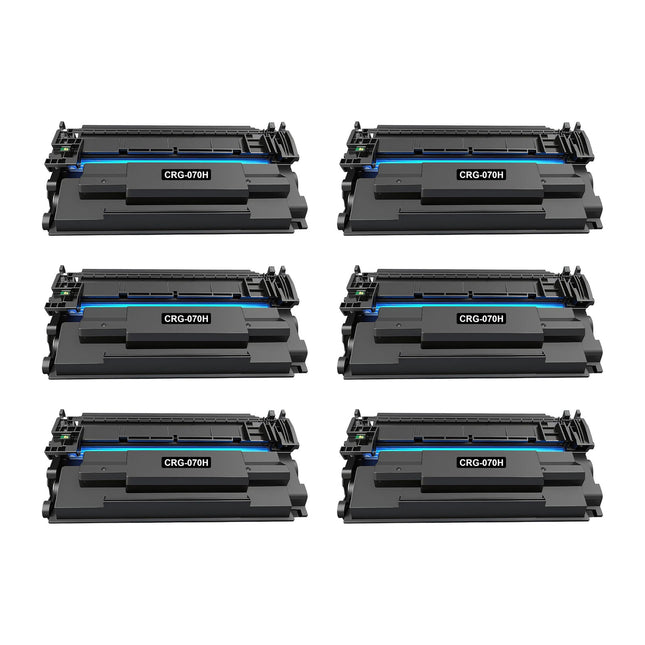 Canon 070H Compatible Black Toner Cartridge, 5650C001, High Yield, 6 Pack
